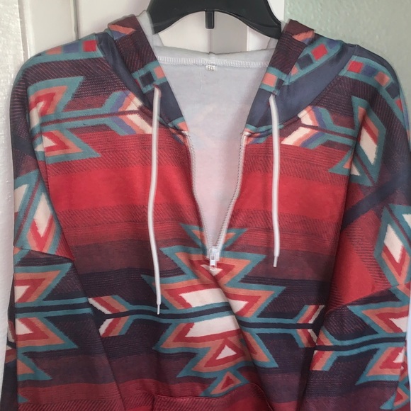 Women's Multicolor Hooded Jacket - Picture 6 of 12
